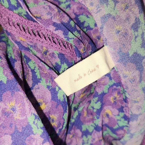 Rare Spell Wildflower Kimono violet robe maxi duster w/ belt purple one size os - Picture 10 of 13